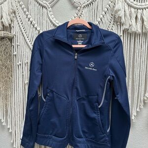 Mercedes-Benz Women's Navy Zip-Up Jacket